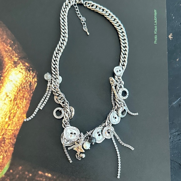 Silver Statement Necklace Funky - Picture 2 of 2